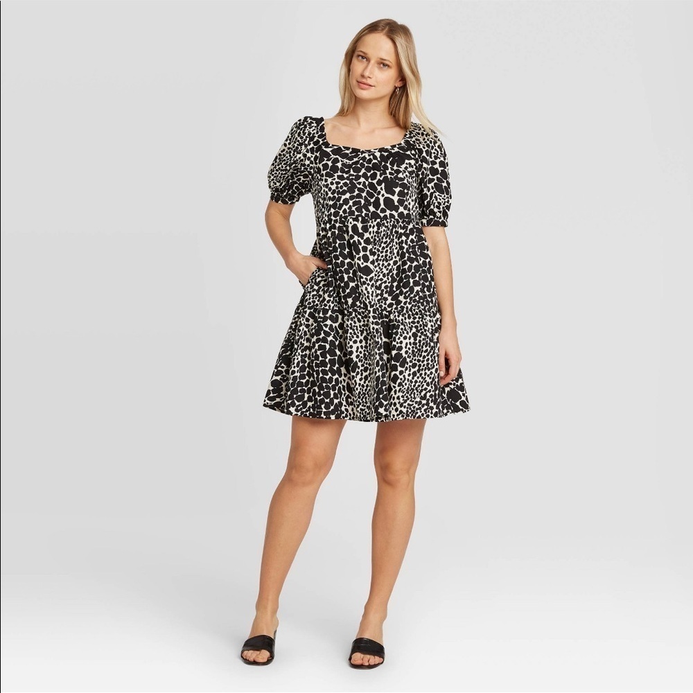 Who What Wear Women’s Leopard Print Puff